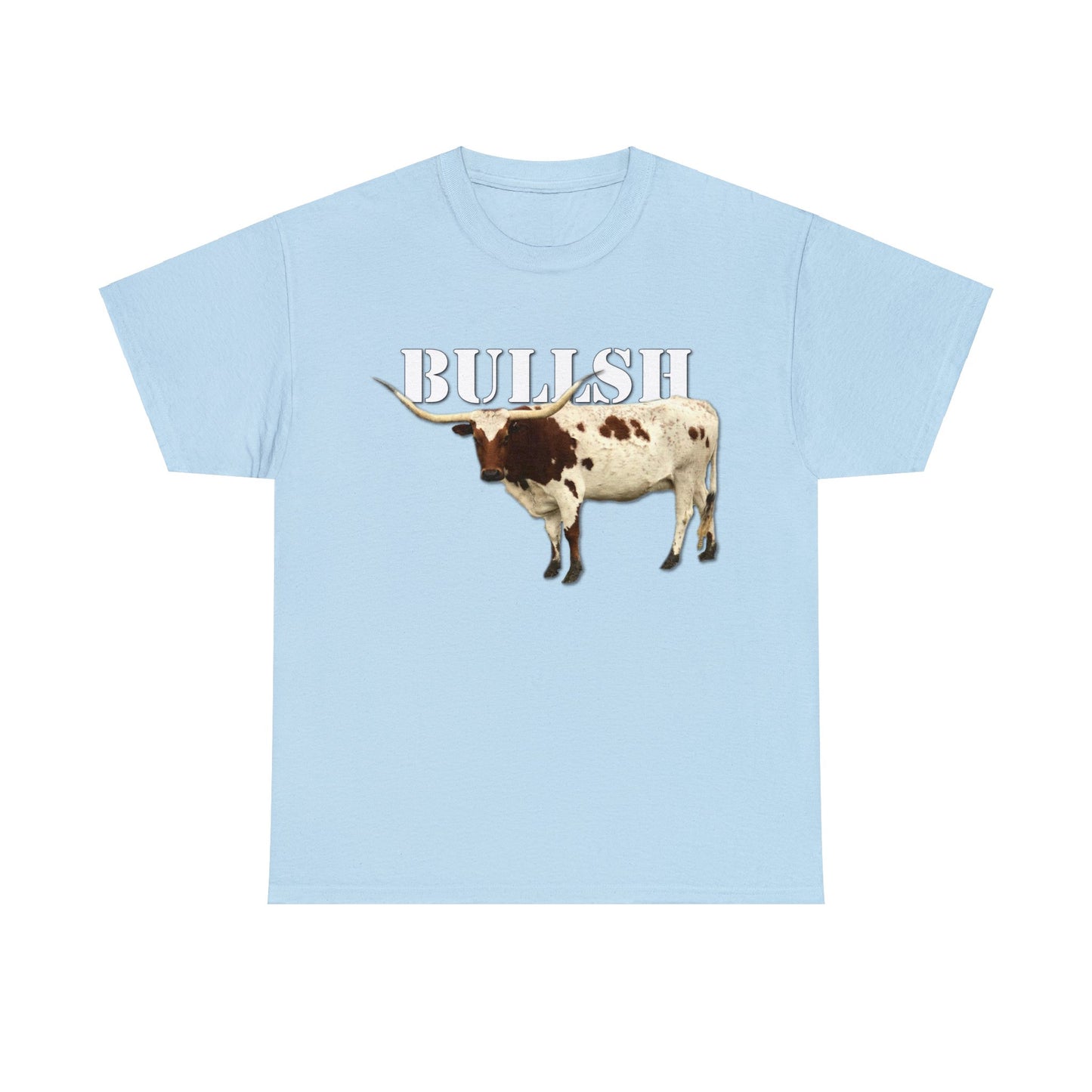 Bullsh, Longhorn, Cow, Cattle, Funny, Texas, Country Heavy Cotton Tee