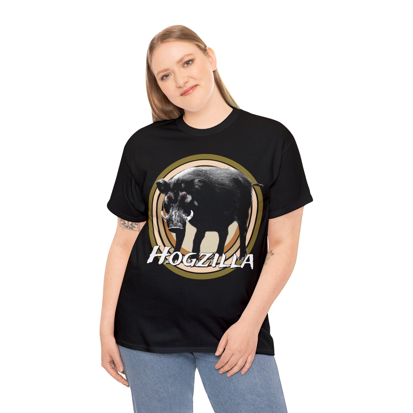 Wild Hog Hunting, Wild Hog, Hog Wild, Hog Boar Hunter, Hogzilla Heavy Cotton Tee