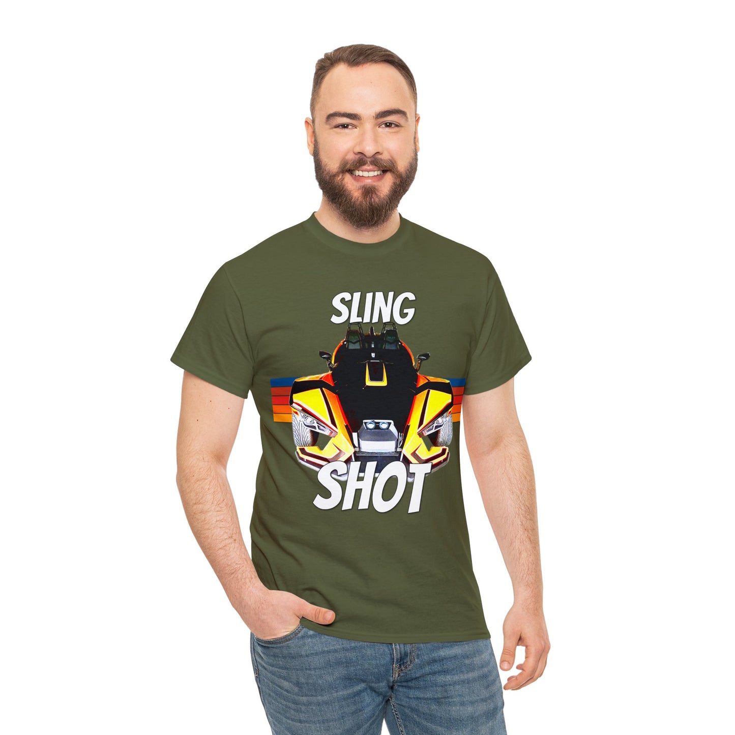 Sling Shot Three Wheel Vehicle, Slingshot Convertible Car Heavy Cotton Tee