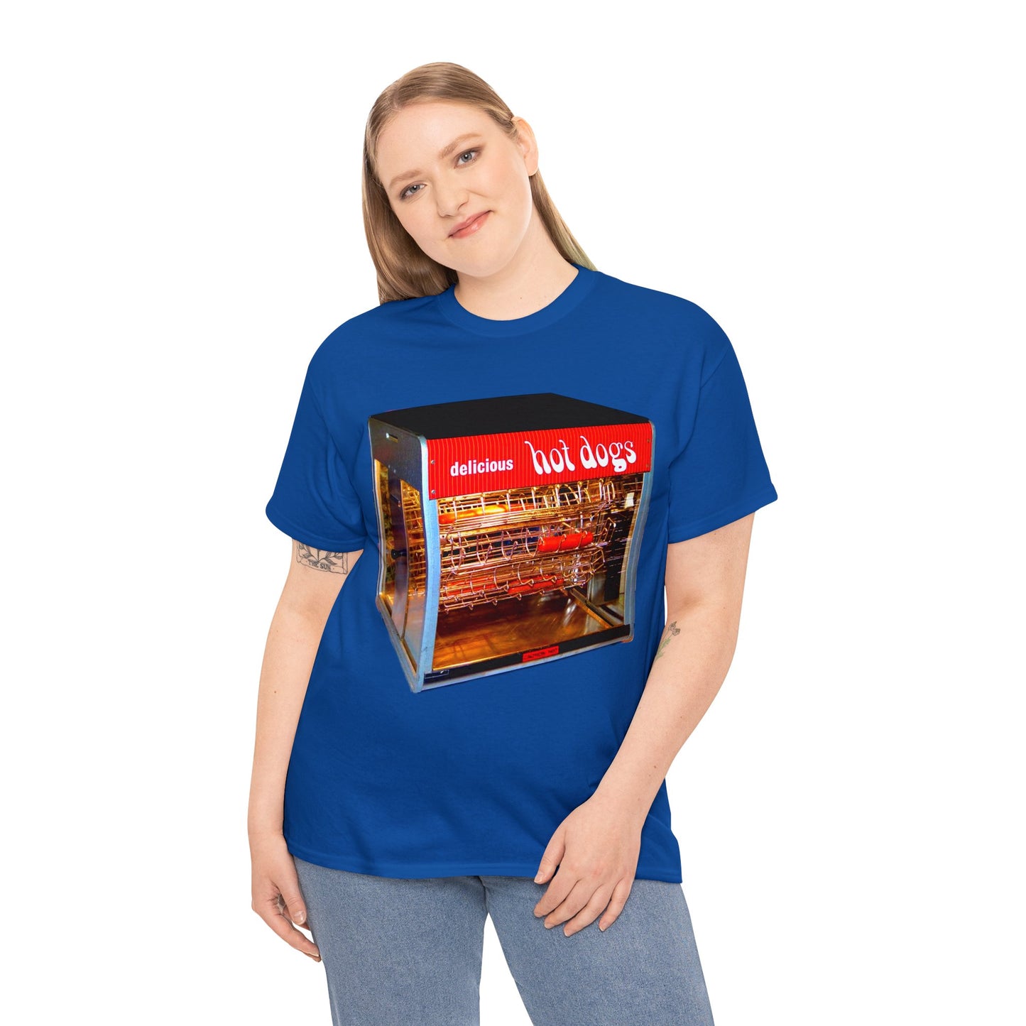 Hot Dog Roller, Hot Dog Vendor, Hot Dog Machine, Delicious Hot Dogs Heavy Cotton Tee