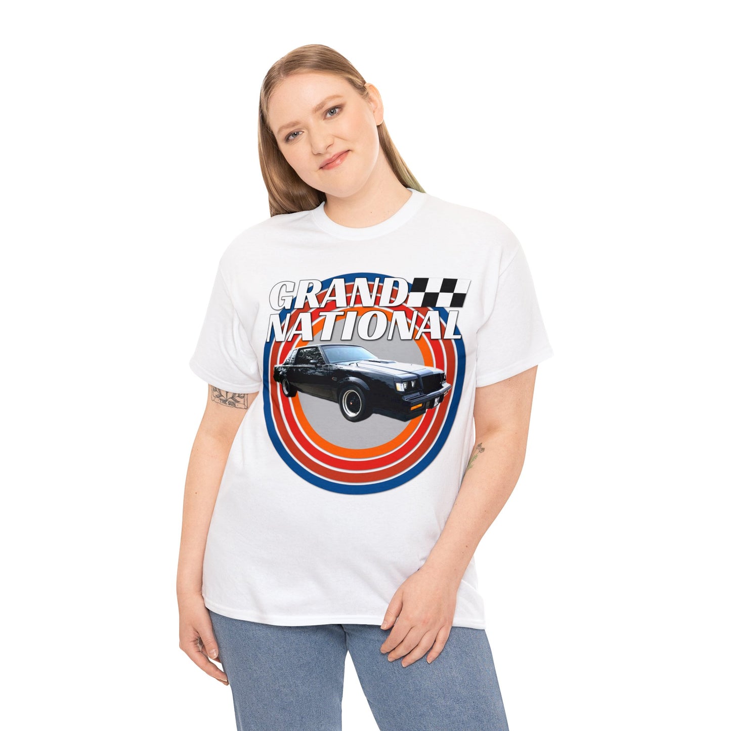 Grand National Muscle Car, Vintage American Muscle Car Heavy Cotton Tee