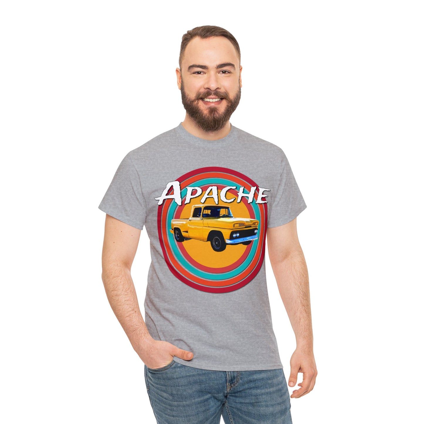 Apache C 10 Pickup Truck, 1960's Pickup Truck, Cool Vintage Pickup Truck Heavy Cotton Tee