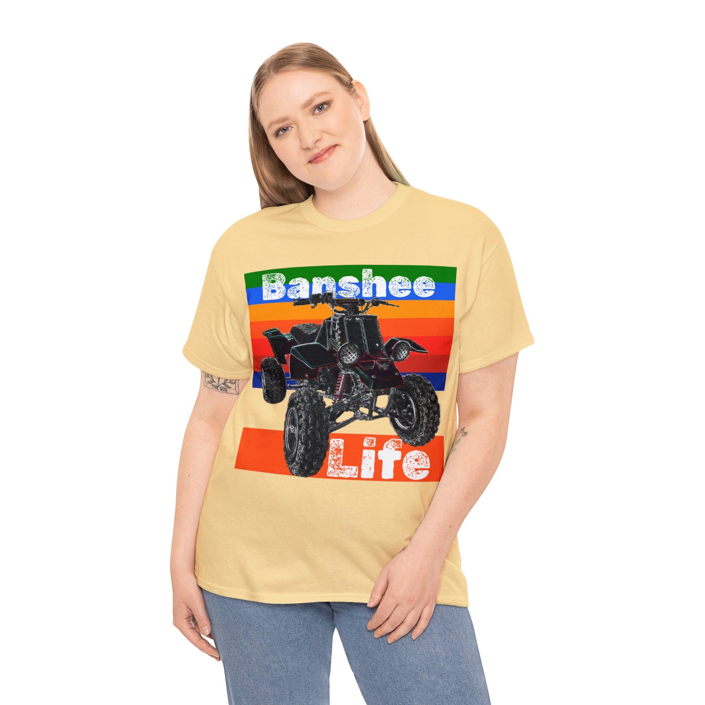 Banshee Quad ATV, Banshee Four Wheeler, Quad Bike Heavy Cotton Tee