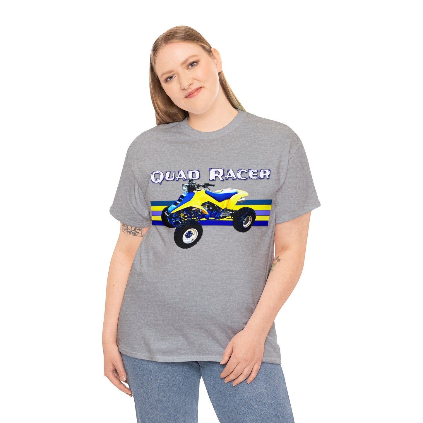 Quad Racer Quad ATV, Banshee Four Wheeler, Quad Bike Heavy Cotton Tee