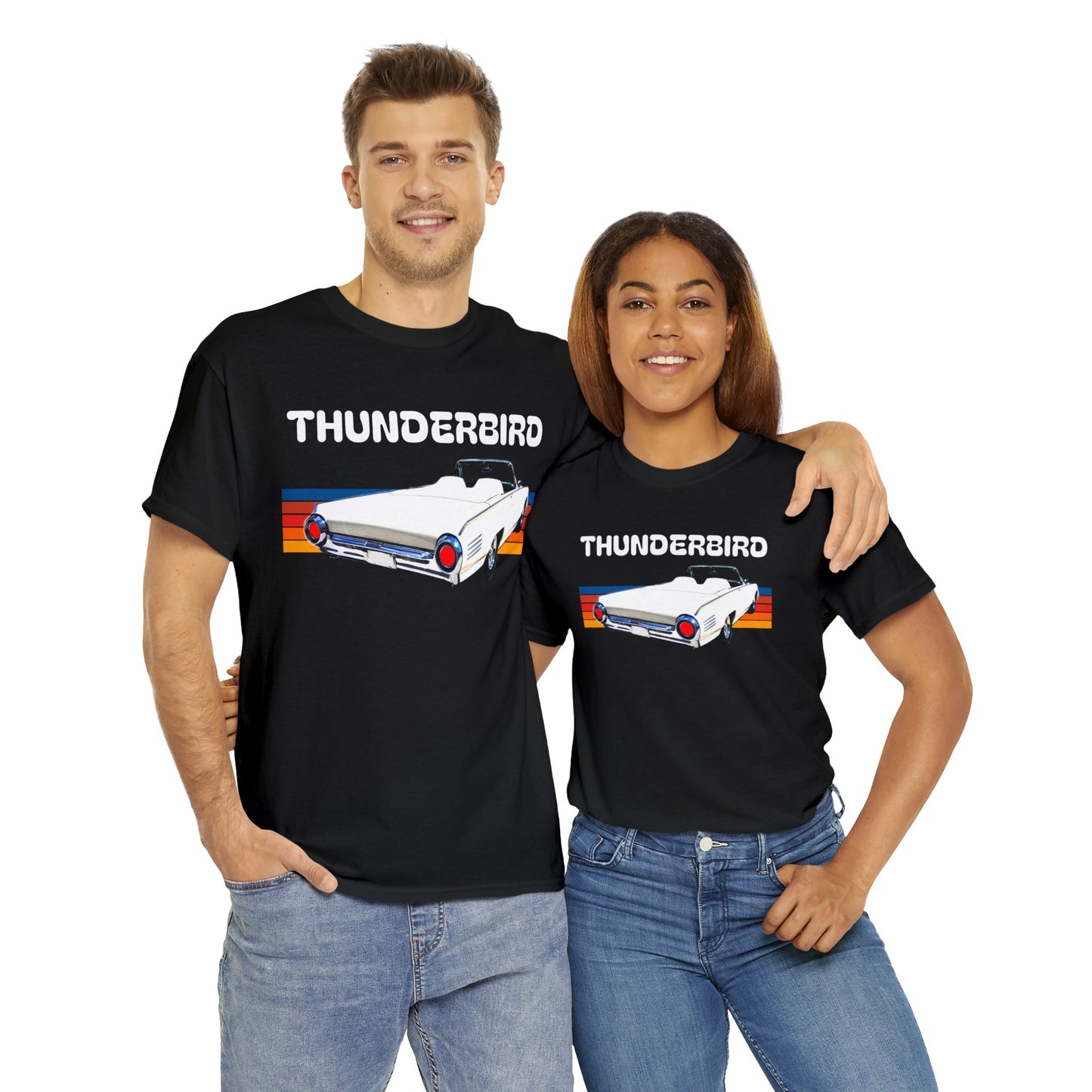 Thunderbird Vintage American Automobile, Antique American Car Heavy Cotton Tee