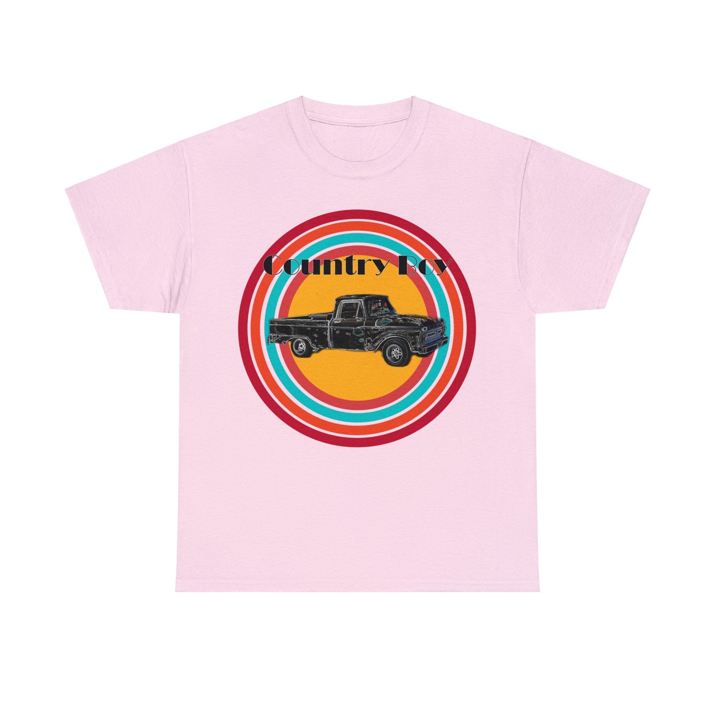 Country Boy Pickup Truck Western Unisex Heavy Cotton Tee