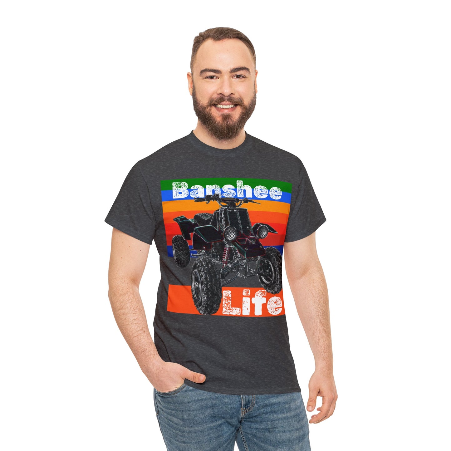 Banshee Quad ATV, Banshee Four Wheeler, Quad Bike Heavy Cotton Tee