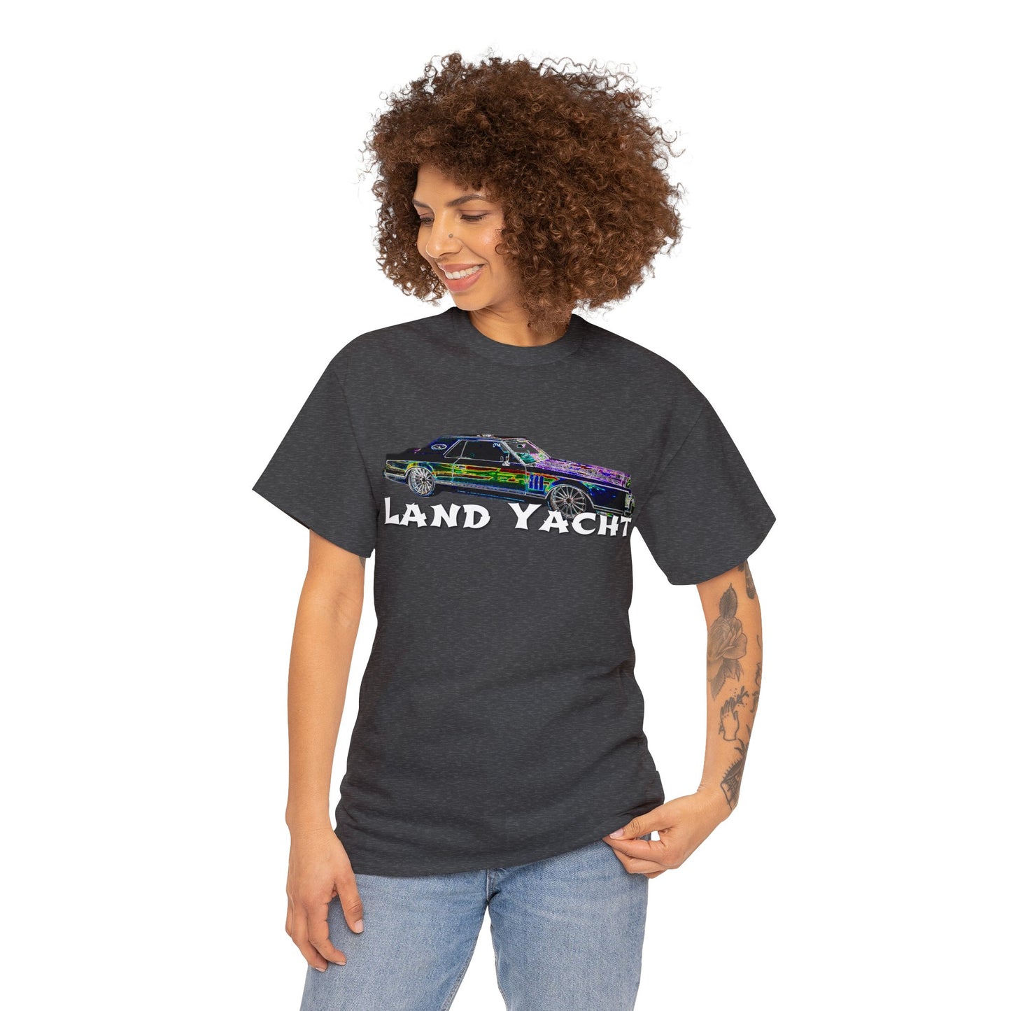 Land Yacht, Mark 5, Mark V, Vintage Car, Antique Automobile, American Car Heavy Cotton Tee