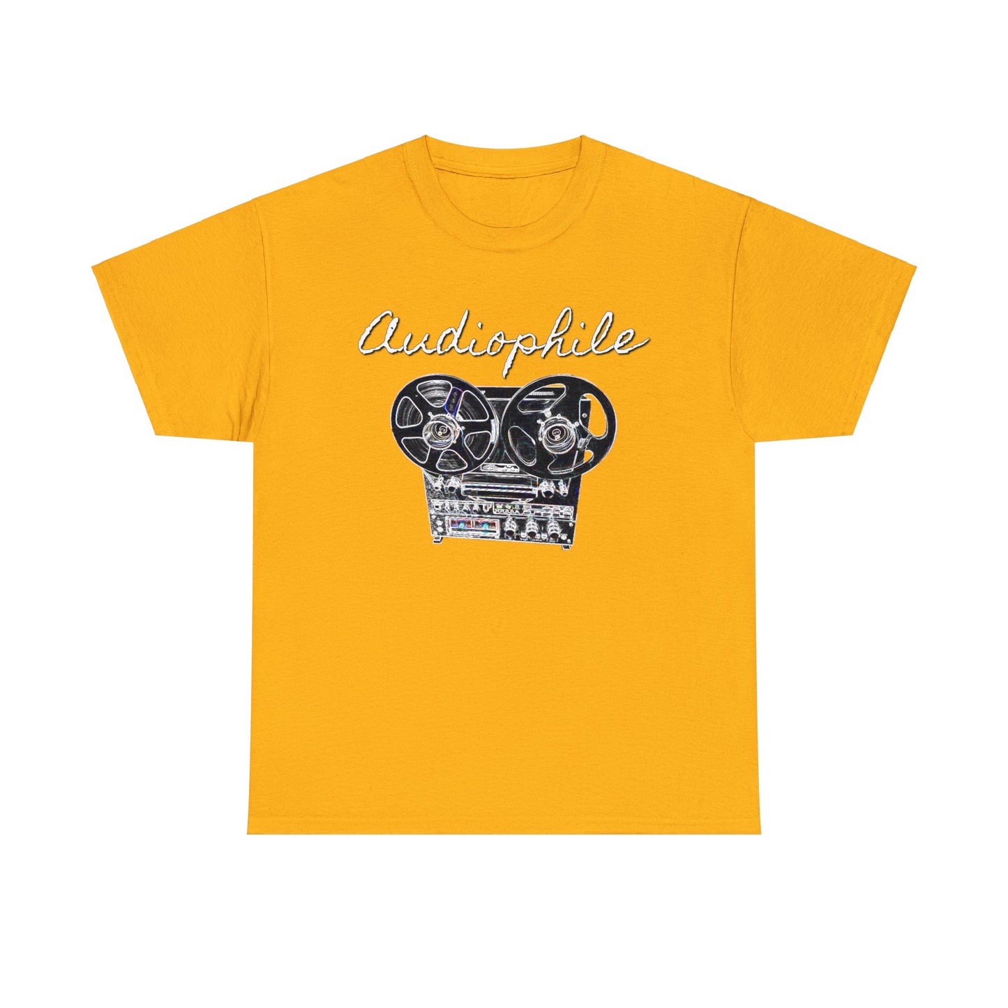 Vintage Reel-to-Reel Tape Player Unisex Heavy Cotton Tee