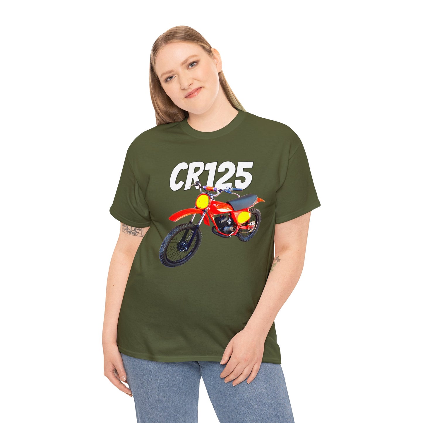 Vintage Motocross Motorcycle CR125, 1970's Moto Cross Bike Heavy Cotton Tee