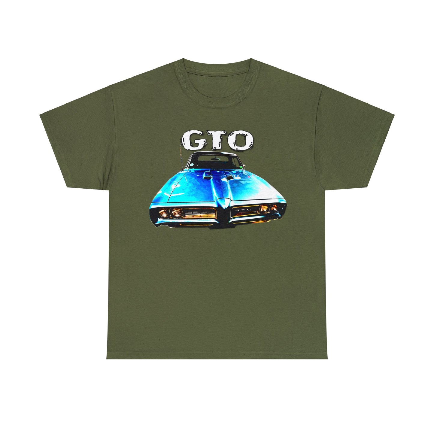 GTO American Muscle Car Vintage Retro Pontiac Heavy Cotton Tee