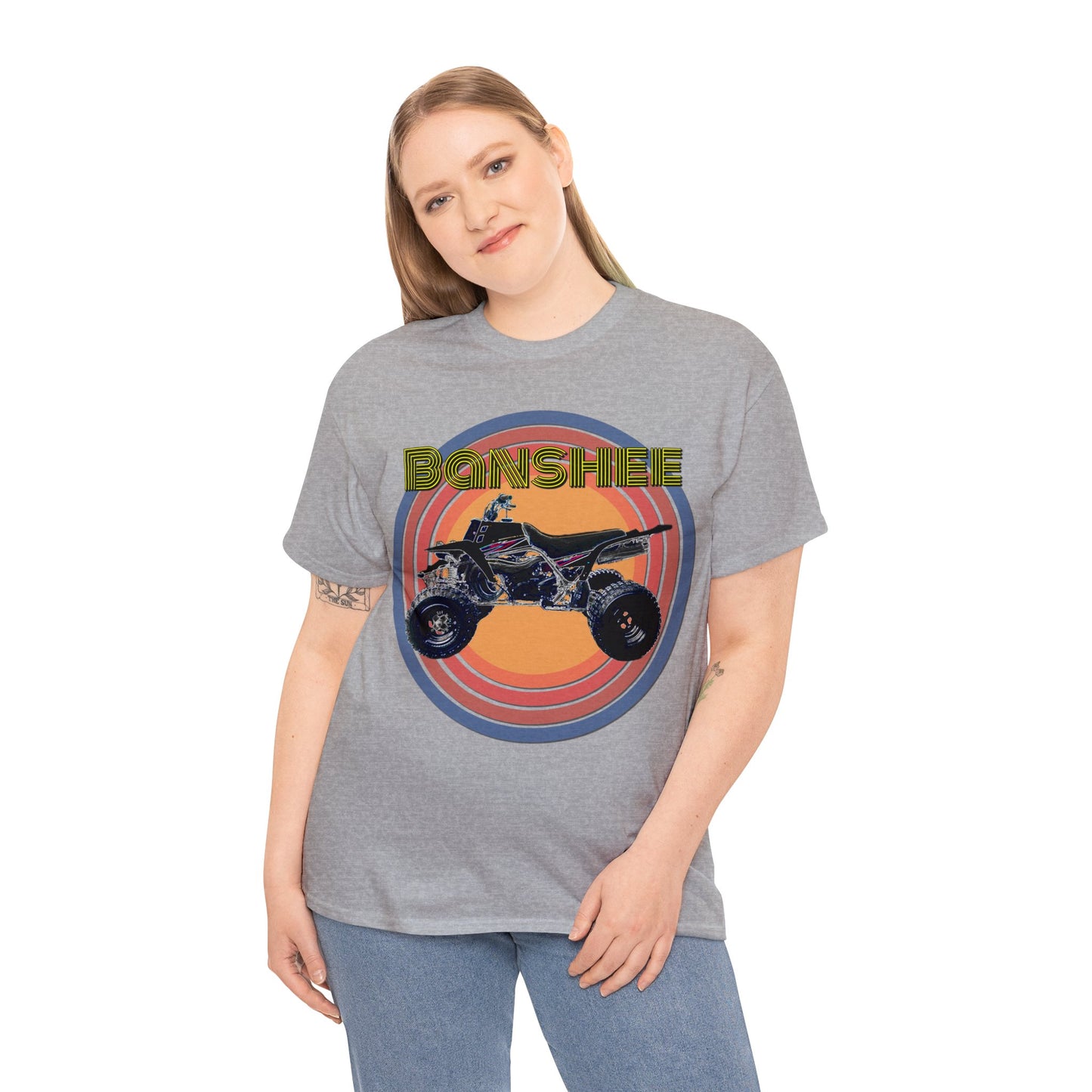 Banshee Quad, ATV, ATC, Vintage, Retro, All Terrain Vehicle Heavy Cotton Tee