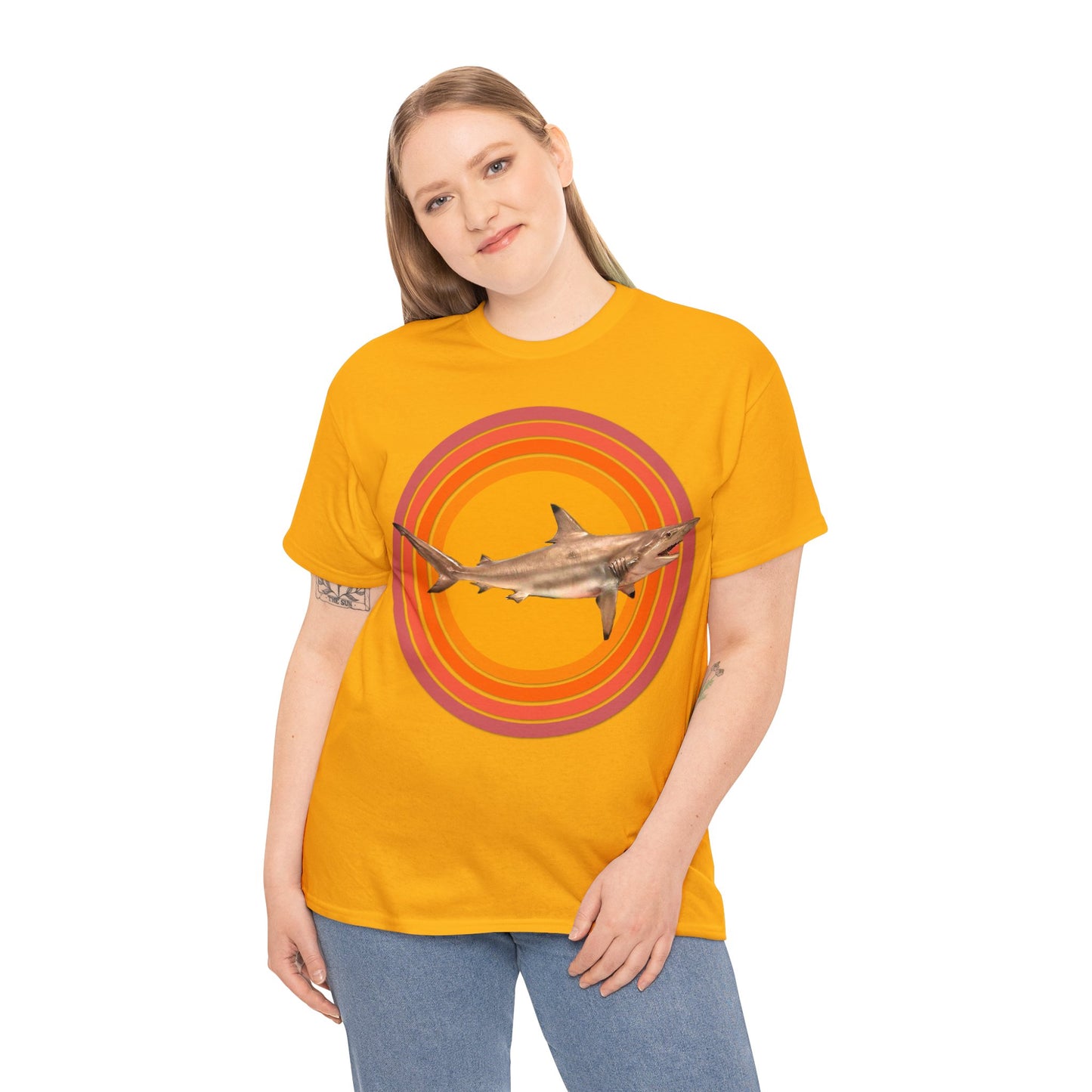 Black Tip Shark, Cool Shark, Aggressive Shark, Shark Bite Heavy Cotton Tee