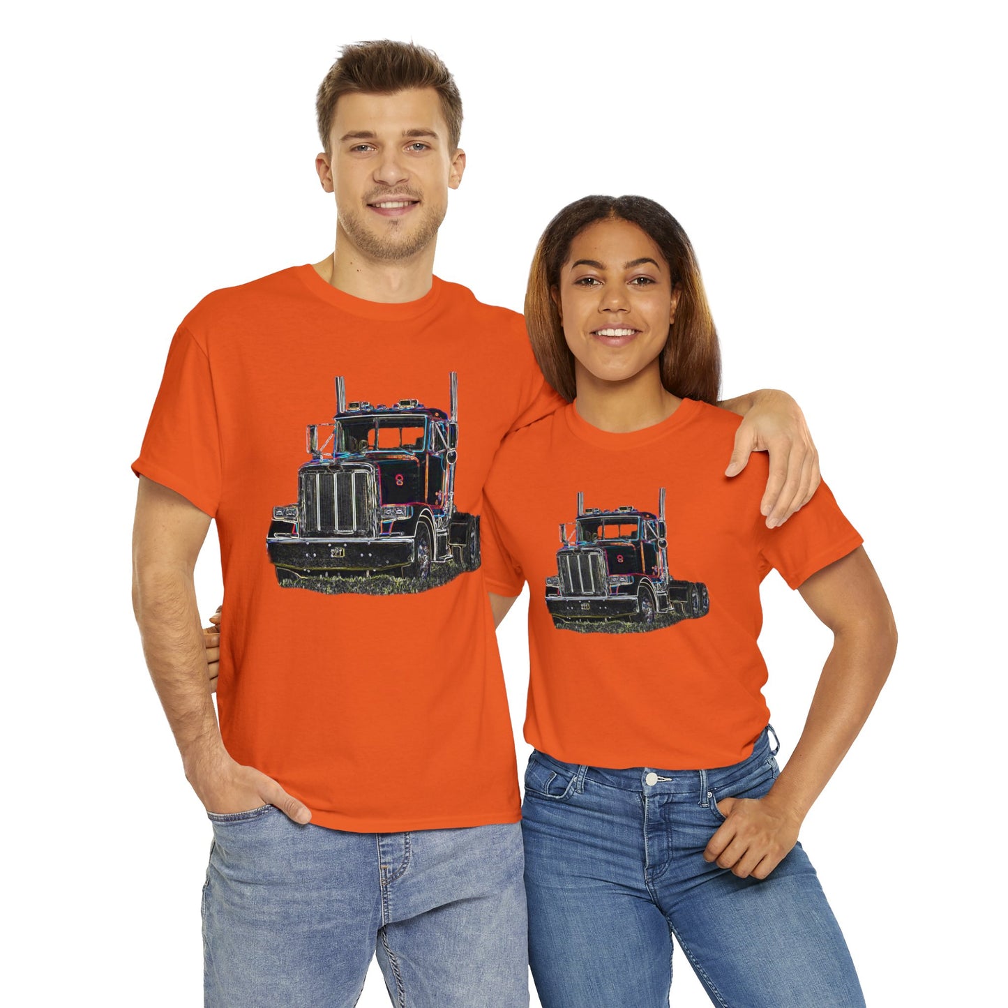 Pete Truck, Bobtail Truck, Trucker Gift, 18 Wheeler Heavy Cotton Tee