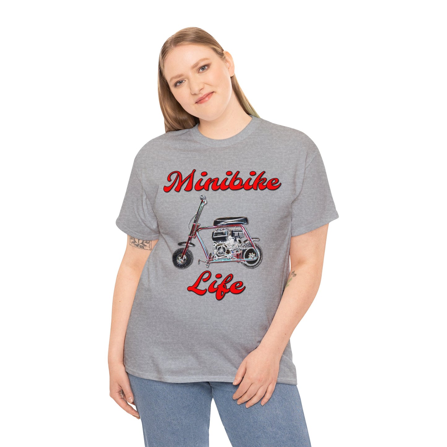 Mini Bike, Scooter, Vintage Moped, Manco Streaker, Mini Motorcycle Heavy Cotton Tee