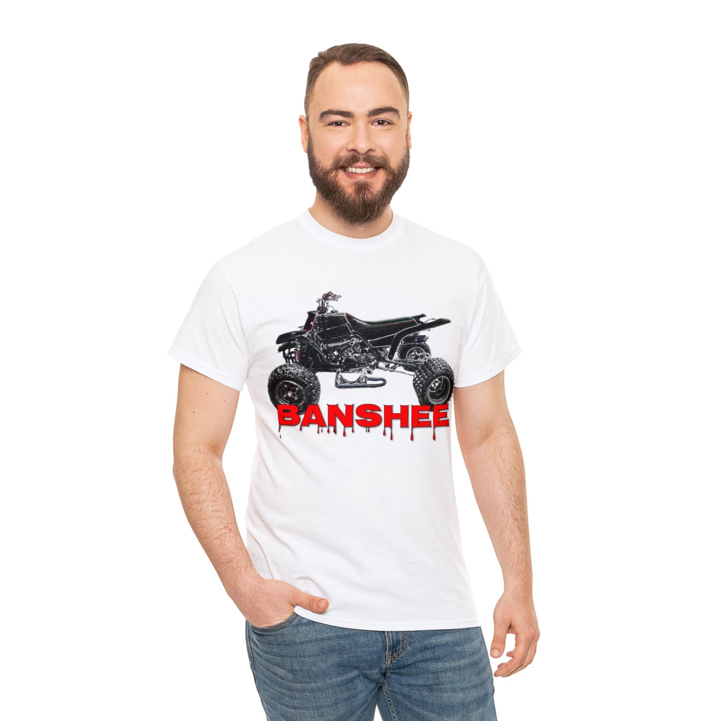 Banshee Quad ATV, Banshee Four Wheeler, Quad Bike Heavy Cotton Tee