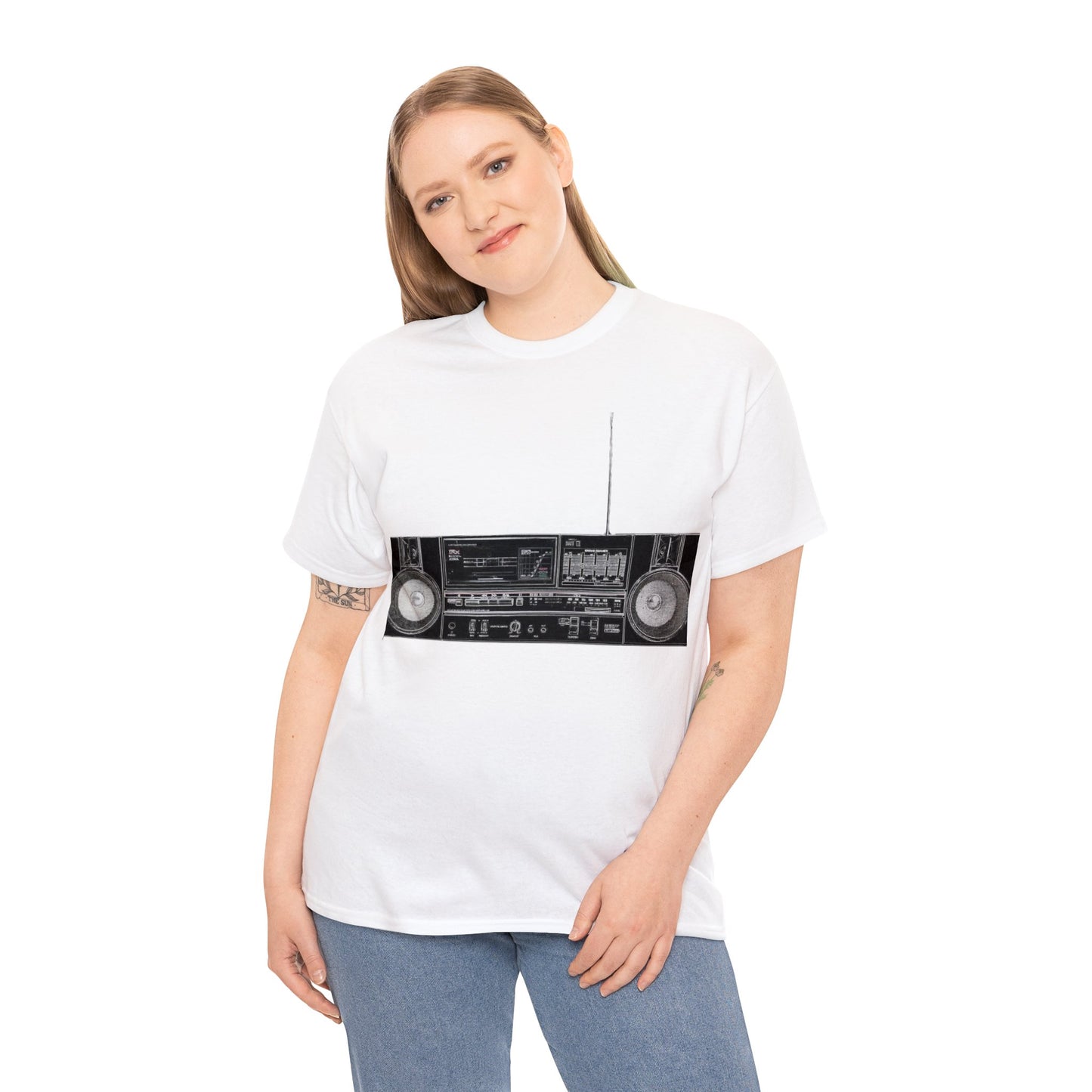 Ghetto Blaster, Jam Box, Boom Box, Vintage Stereo, Audiophile Heavy Cotton Tee