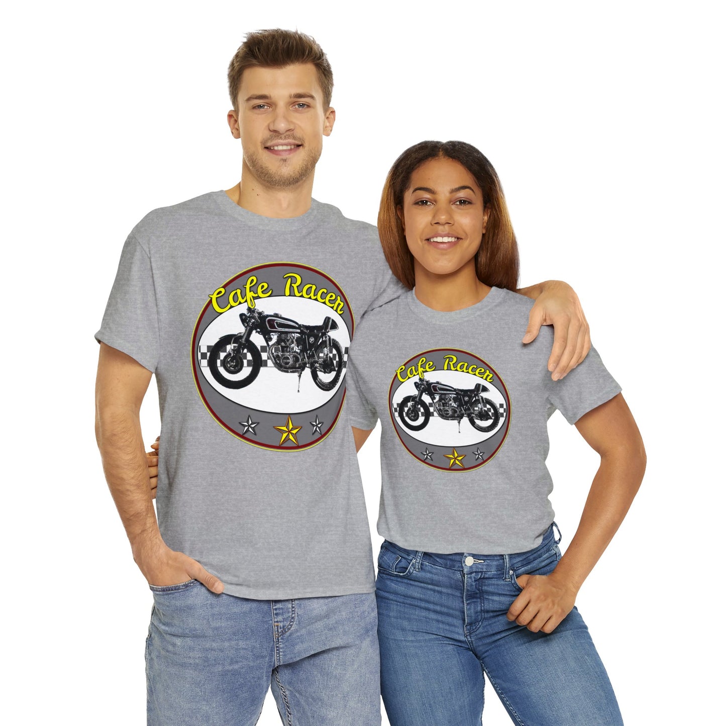 Cafe Racer Motorcycle, Street Bike, Street Motorcycle Heavy Cotton Tee