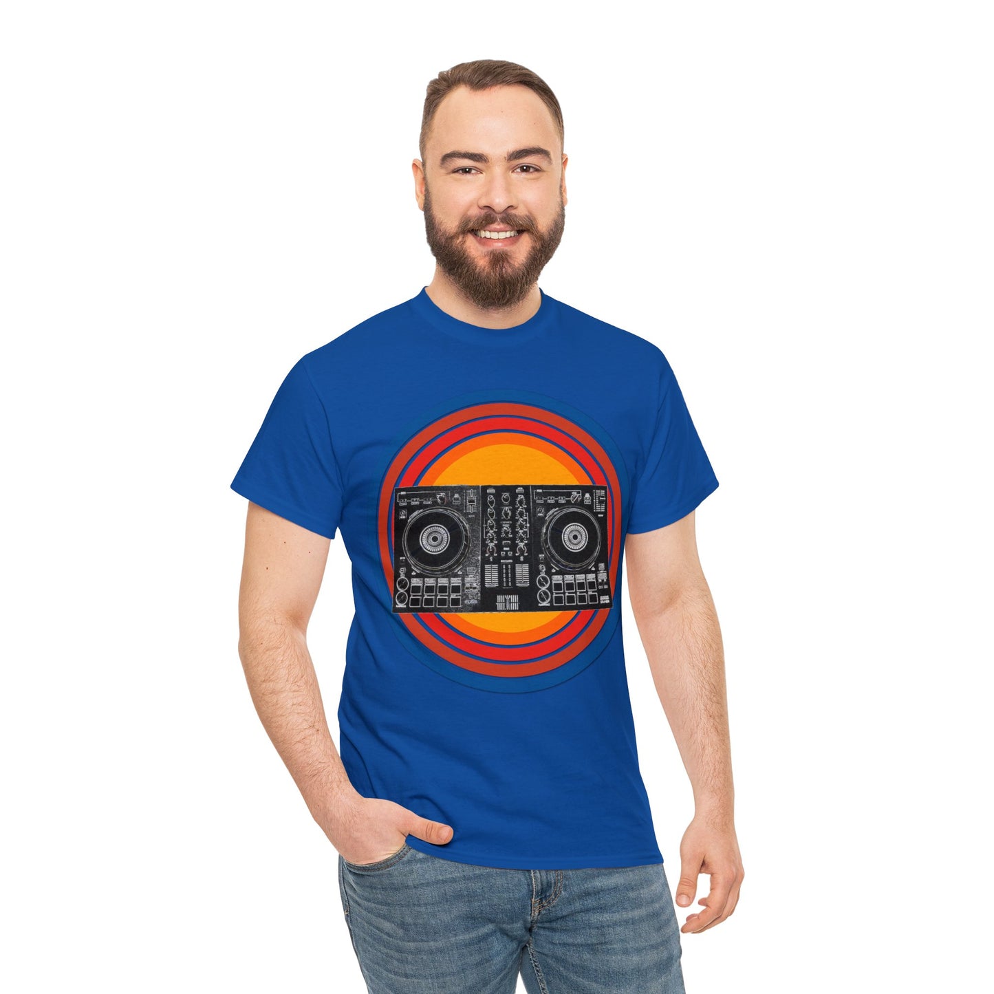 DJ Controller, Disc Jockey, DJ Scratch, Turntable Heavy Cotton Tee