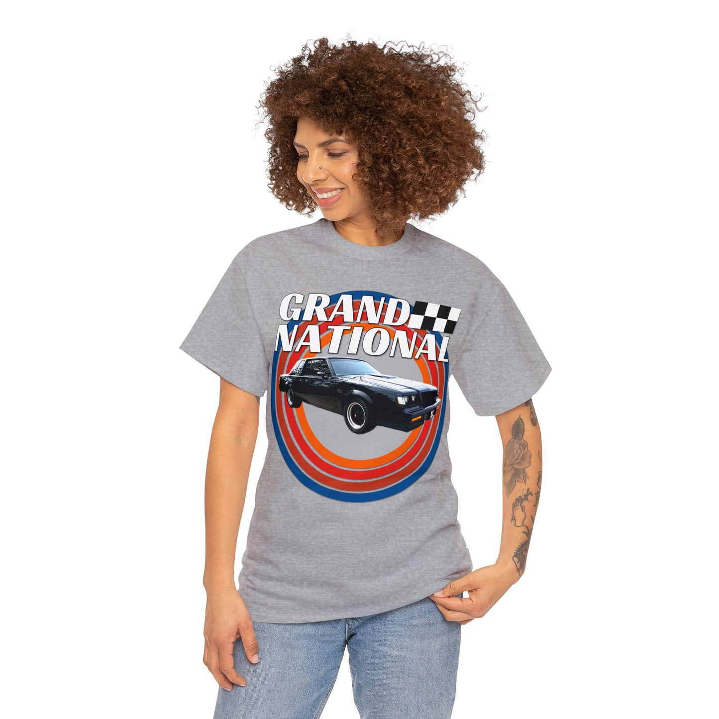 Grand National Muscle Car, Vintage American Muscle Car Heavy Cotton Tee