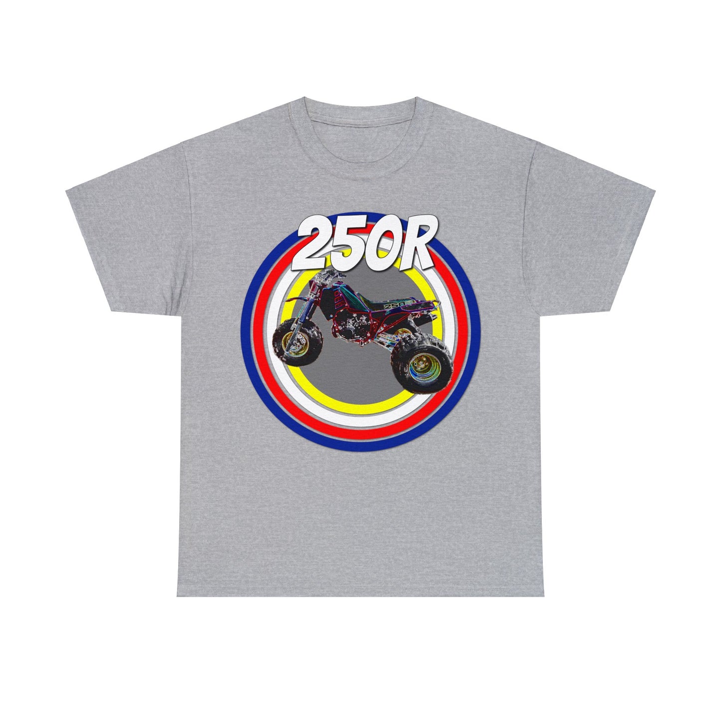 250R Three Wheeler, Retro Three Wheeler, 2 Stroke 3 Wheeler, ATV, ATC Heavy Cotton Tee