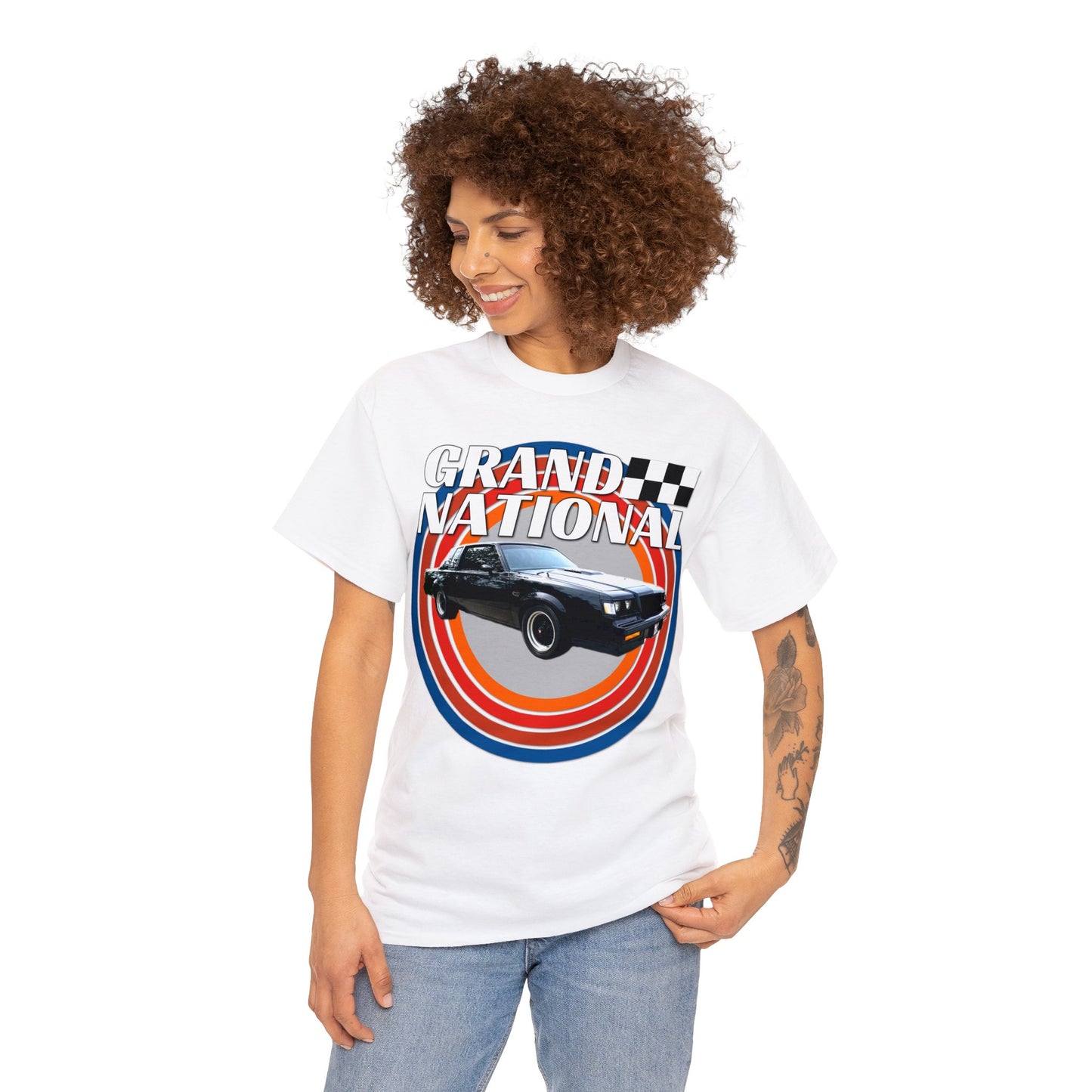 Grand National Muscle Car, Vintage American Muscle Car Heavy Cotton Tee