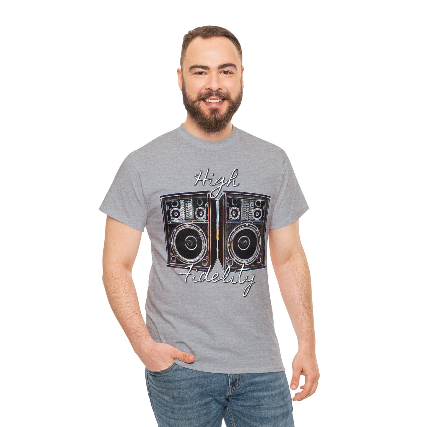 Audiophile, Vintage Stereo Speakers, High Fidelity, Lover of Music, Vintage Heavy Cotton Tee