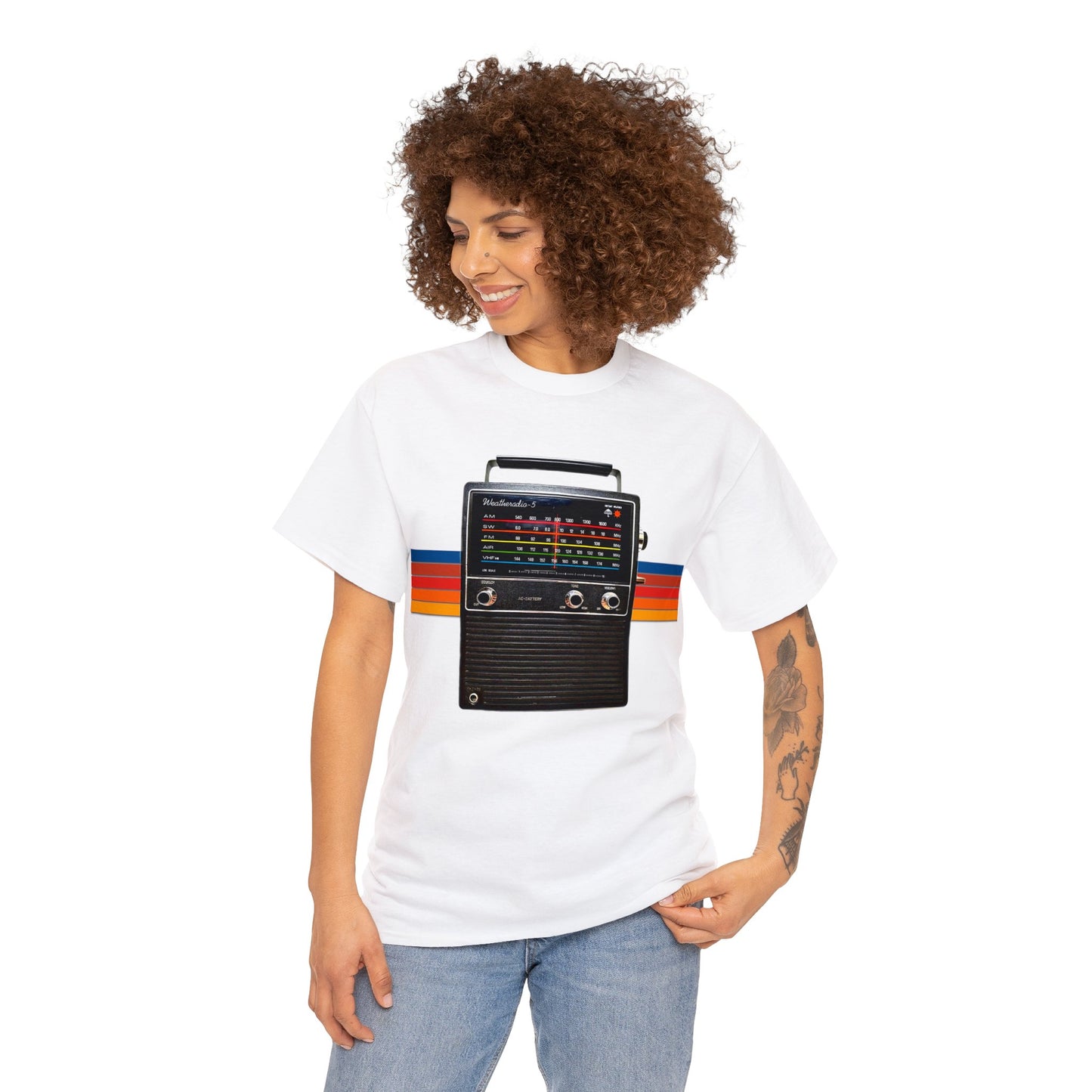 Vintage Retro 1970s AM FM Shortwave Radio Heavy Cotton Tee