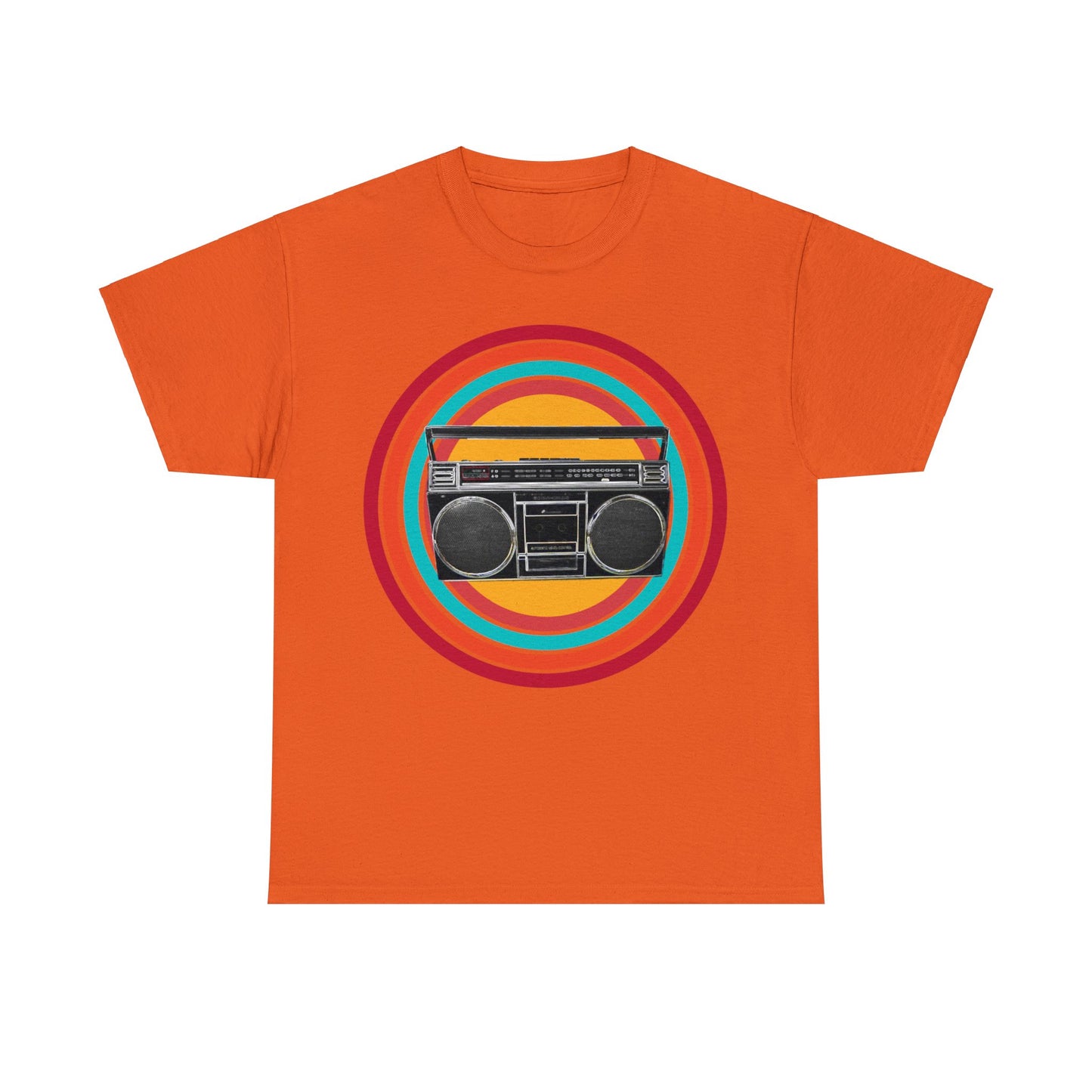 Jam Box, Ghetto Blaster, Boombox, Vintage Radio, Retro Cassette Player Heavy Cotton Tee