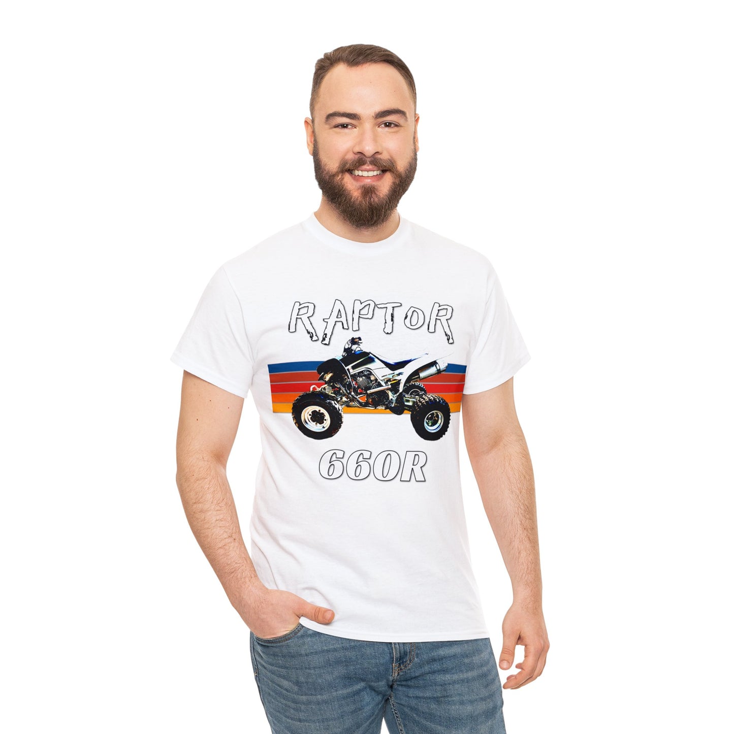 Raptor 660R Quad Bike ATC ATV 4 wheeler Off Road Heavy Cotton Tee