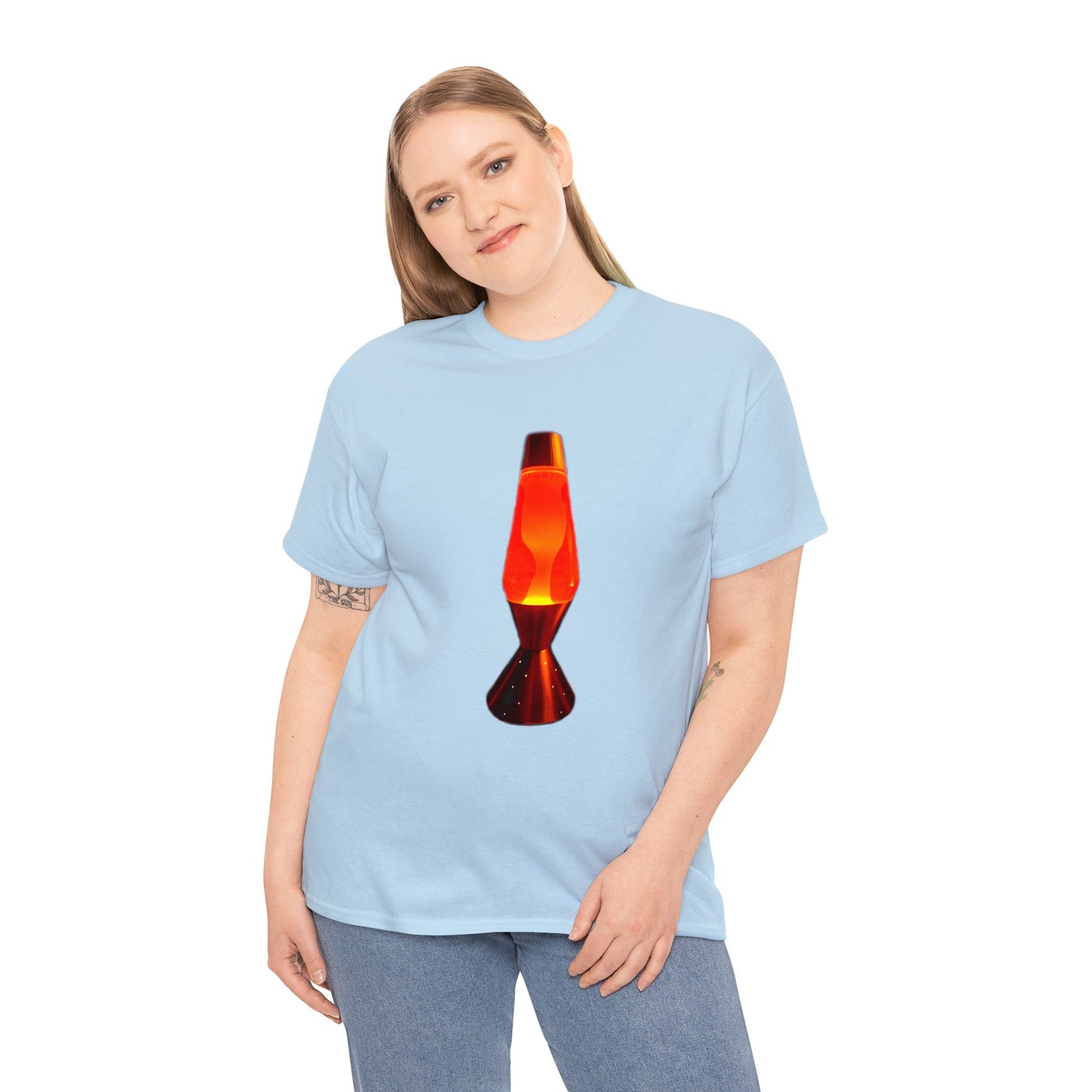 Orange Lava Lamp, Retro Lava Lamp, 1970s lighting Heavy Cotton Tee