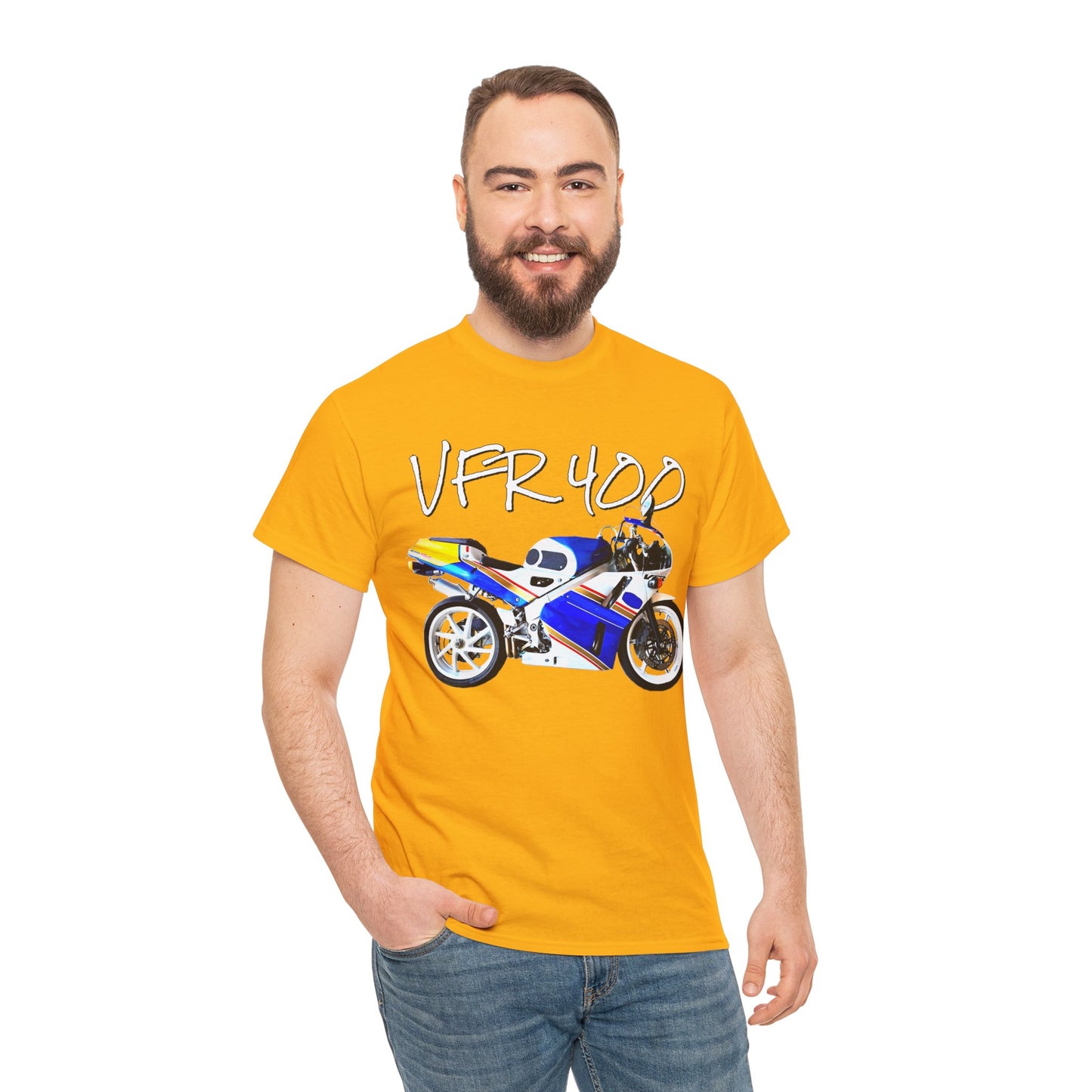 VFR 400 Motorcycle, Street Bike, Street Motorcycle, Sport Bike Heavy Cotton Tee