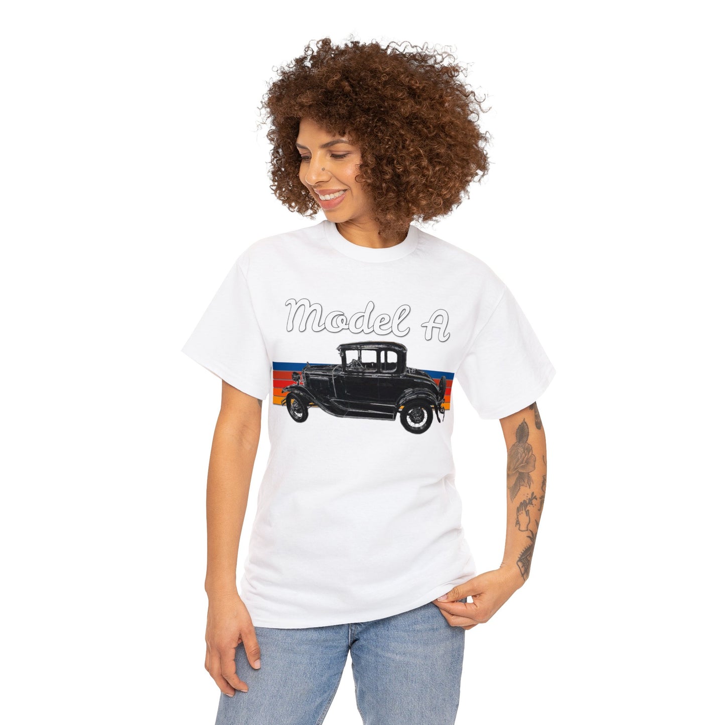 Vintage Model A Car, 1930 Model A Coupe Vintage American Car Heavy Cotton Tee