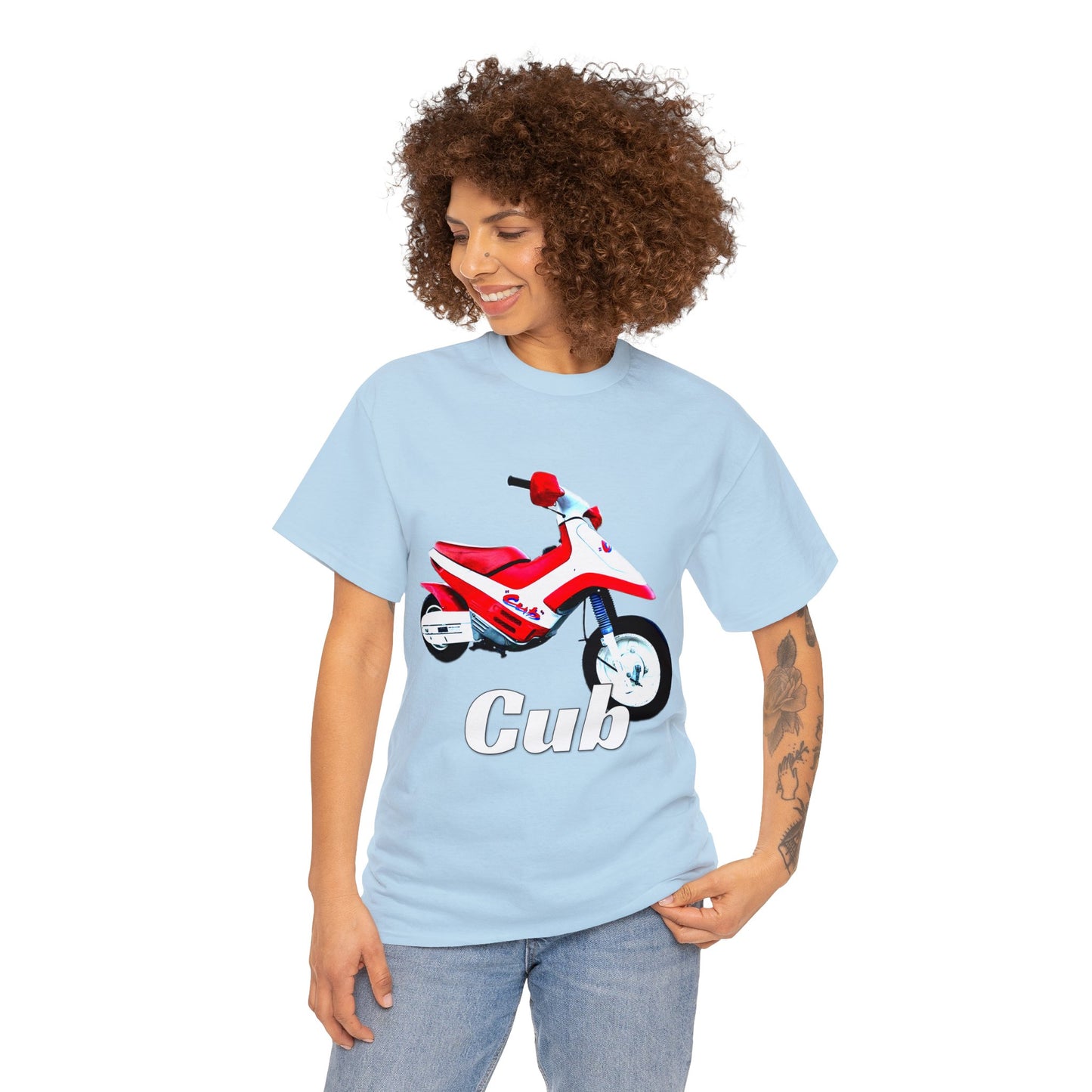 Vintage Cub Motorcycle, Cub Mini Bike, Retro Cub Motocross Bike Heavy Cotton Tee