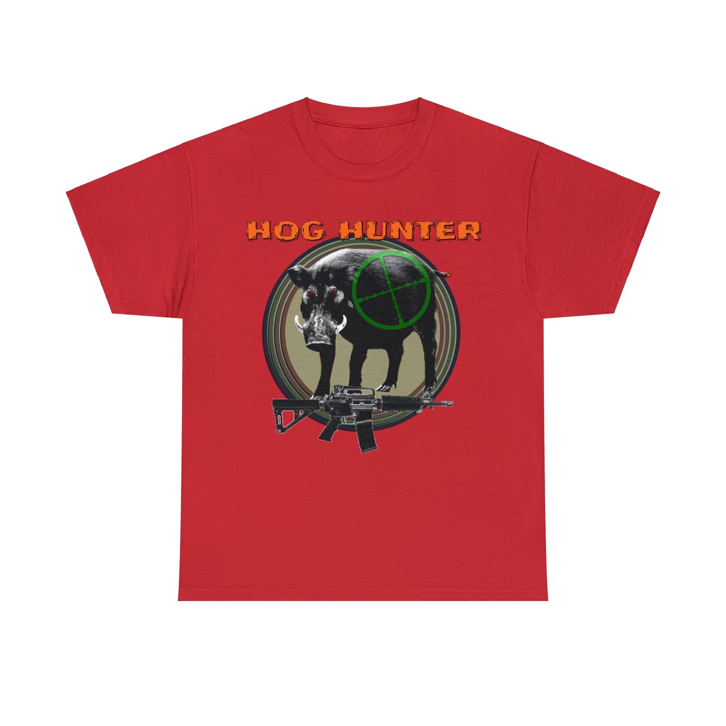 Wild Hog Hunter, Wild Hog, Hog Wild, Hog Boar Hunting Heavy Cotton Tee