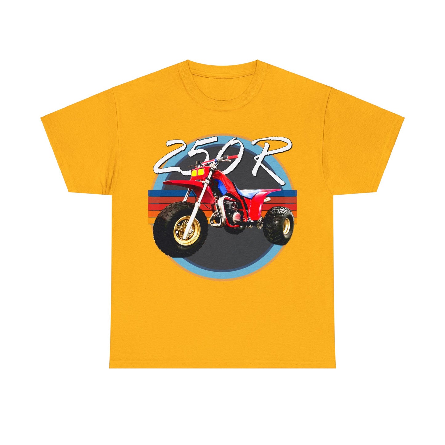 250R Three Wheeler, Retro Three Wheeler, 2 Stroke 3 Wheeler, ATV, ATC Heavy Cotton Tee