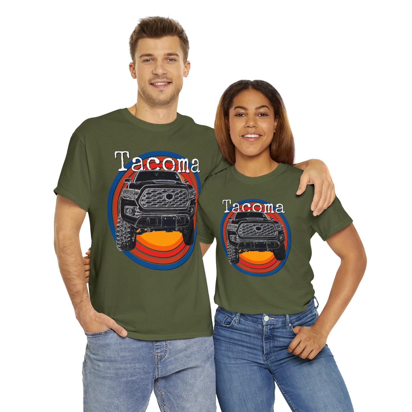 Tacoma 4x4 Pick Up Truck,  Off Road Pickup Truck Heavy Cotton Tee