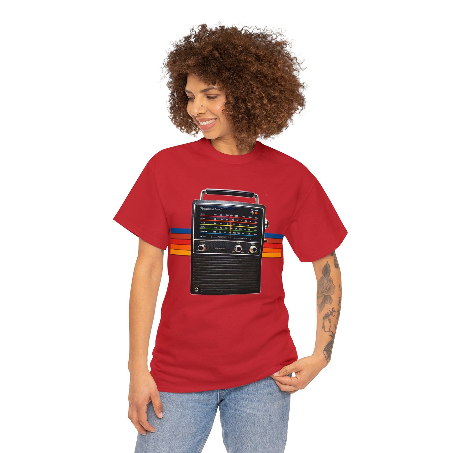 Vintage Retro 1970s AM FM Shortwave Radio Heavy Cotton Tee