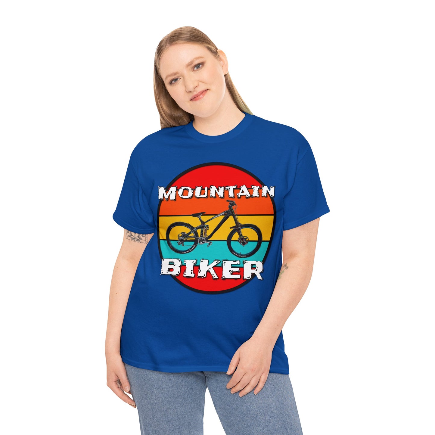 Mountain Bike, Mountain Biker, Full Suspension Moutain Bike Heavy Cotton Tee