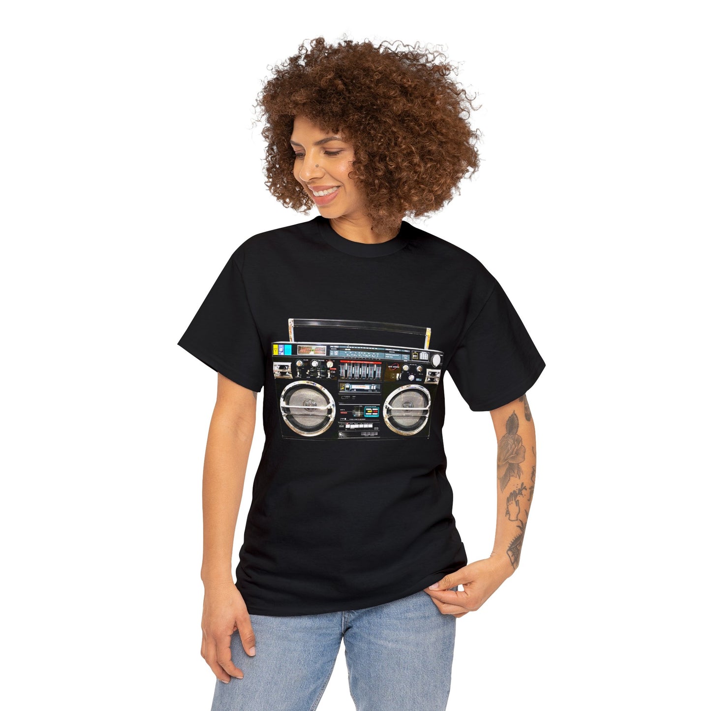 Jambox, Boom Box, Ghetto Blaster, Radio, Tape Player Heavy Cotton Tee