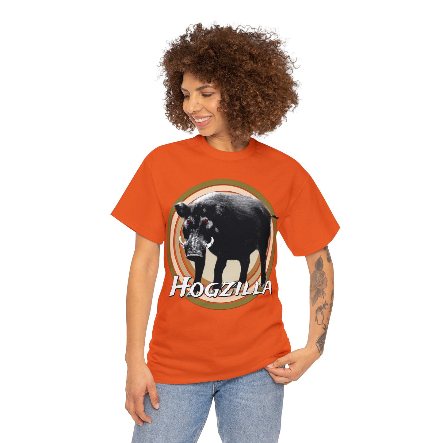 Wild Hog Hunting, Wild Hog, Hog Wild, Hog Boar Hunter, Hogzilla Heavy Cotton Tee