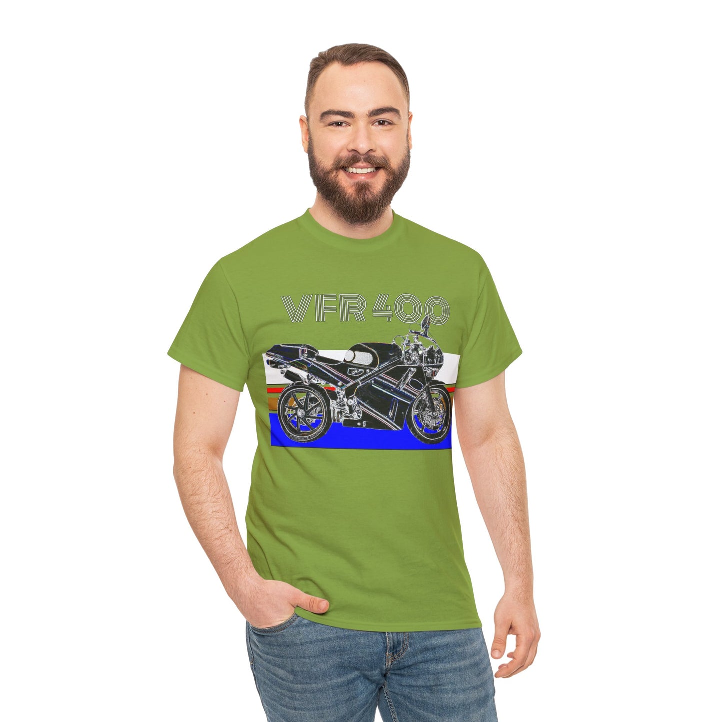 VFR 400 Motorcycle, Street Bike, Street Motorcycle, Sport Bike Heavy Cotton Tee