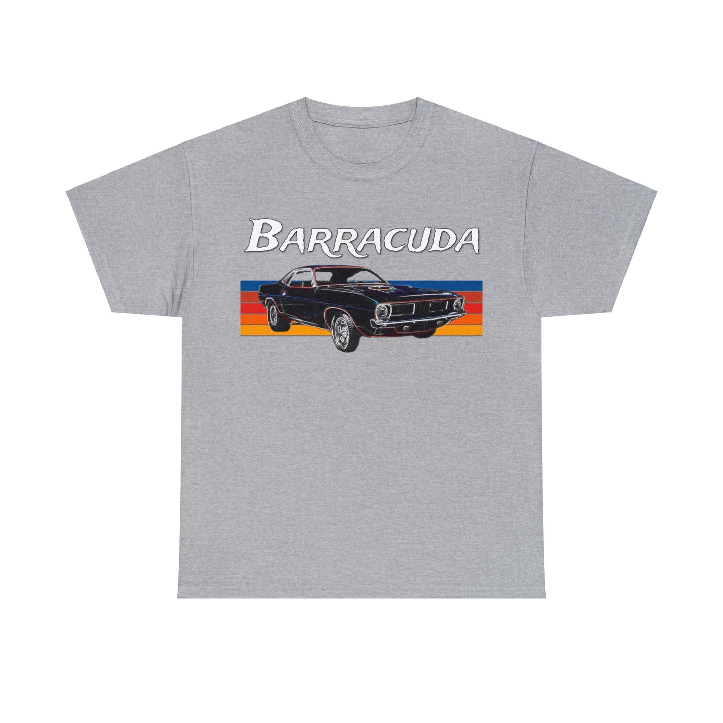 Barracuda Muscle Car, Cuda American Muscle Car, 1970s Car Heavy Cotton Tee