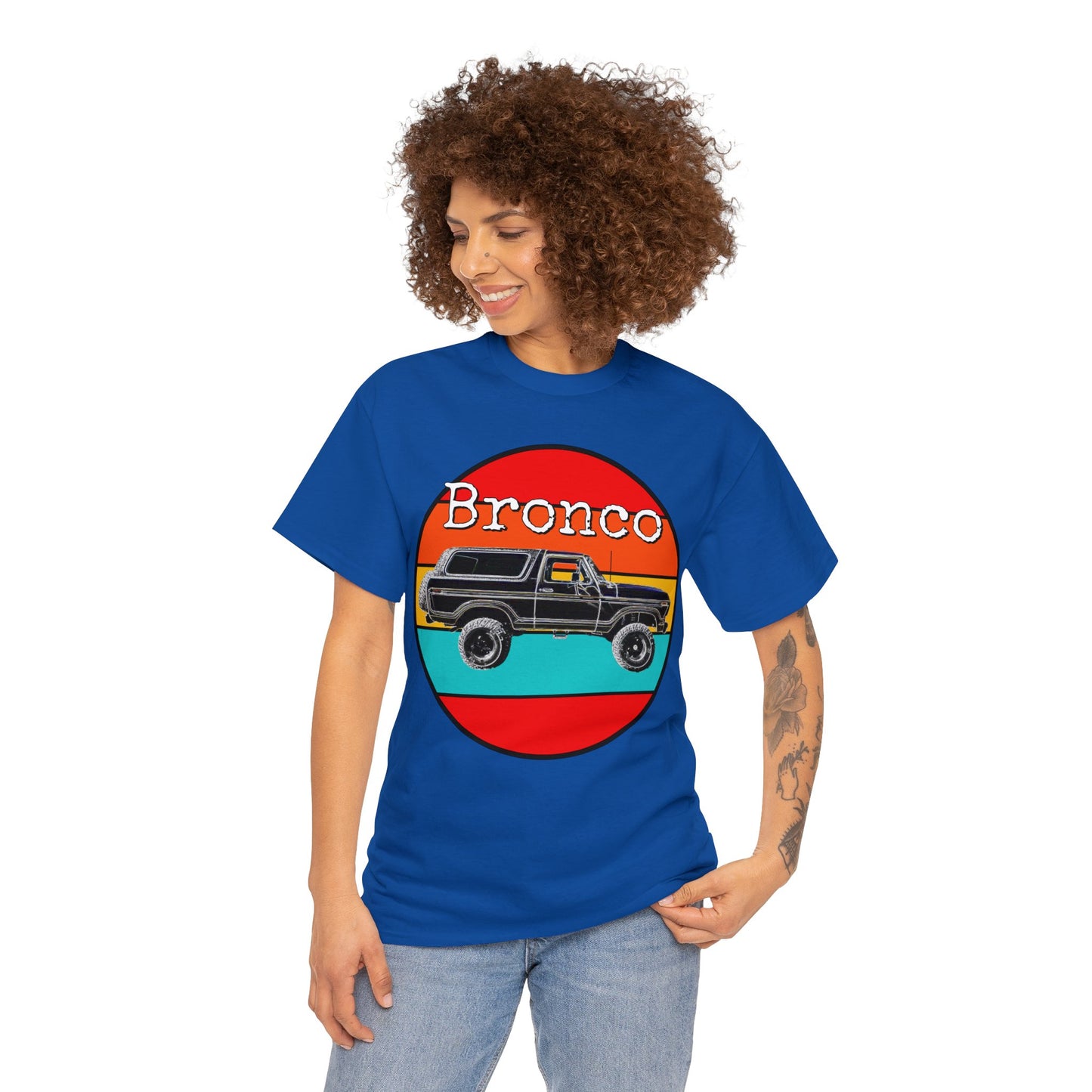 Vintage 4x4 Bronco Truck, Off Road 4 Wheel Drive Heavy Cotton Tee