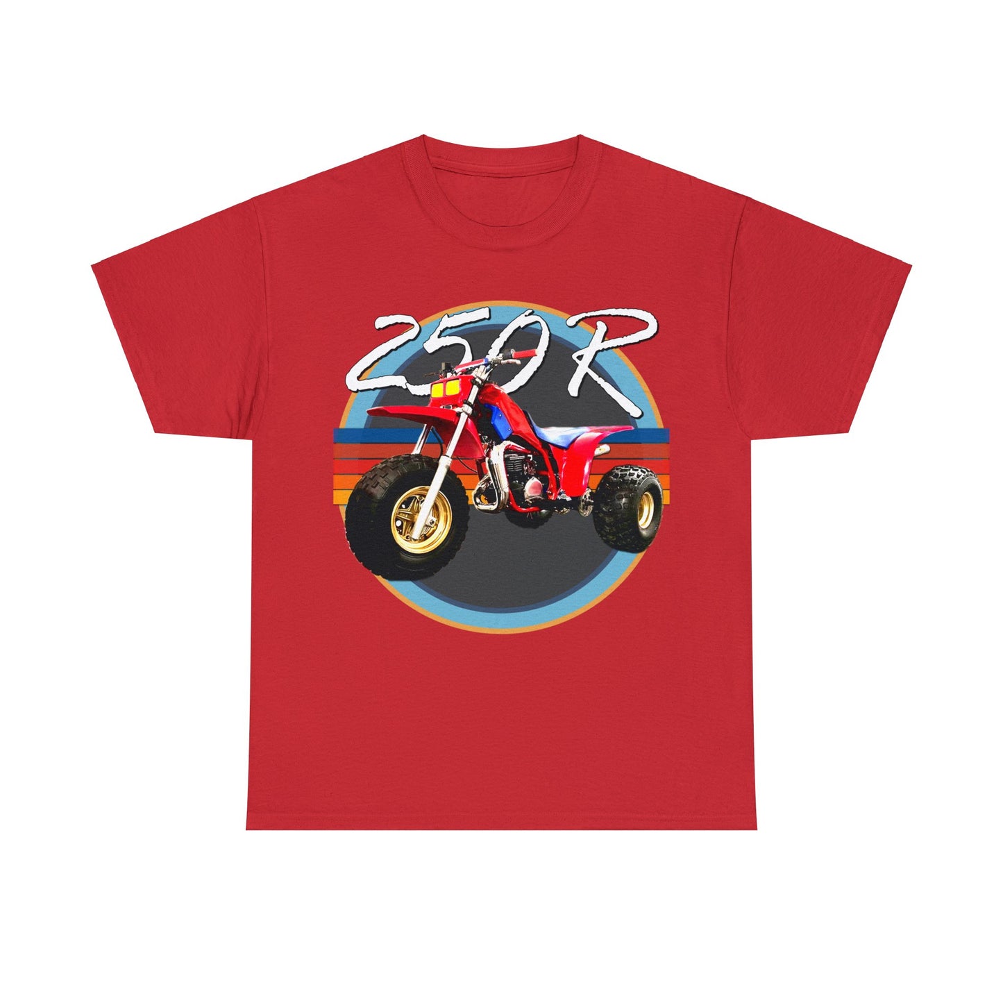 250R Three Wheeler, Retro Three Wheeler, 2 Stroke 3 Wheeler, ATV, ATC Heavy Cotton Tee