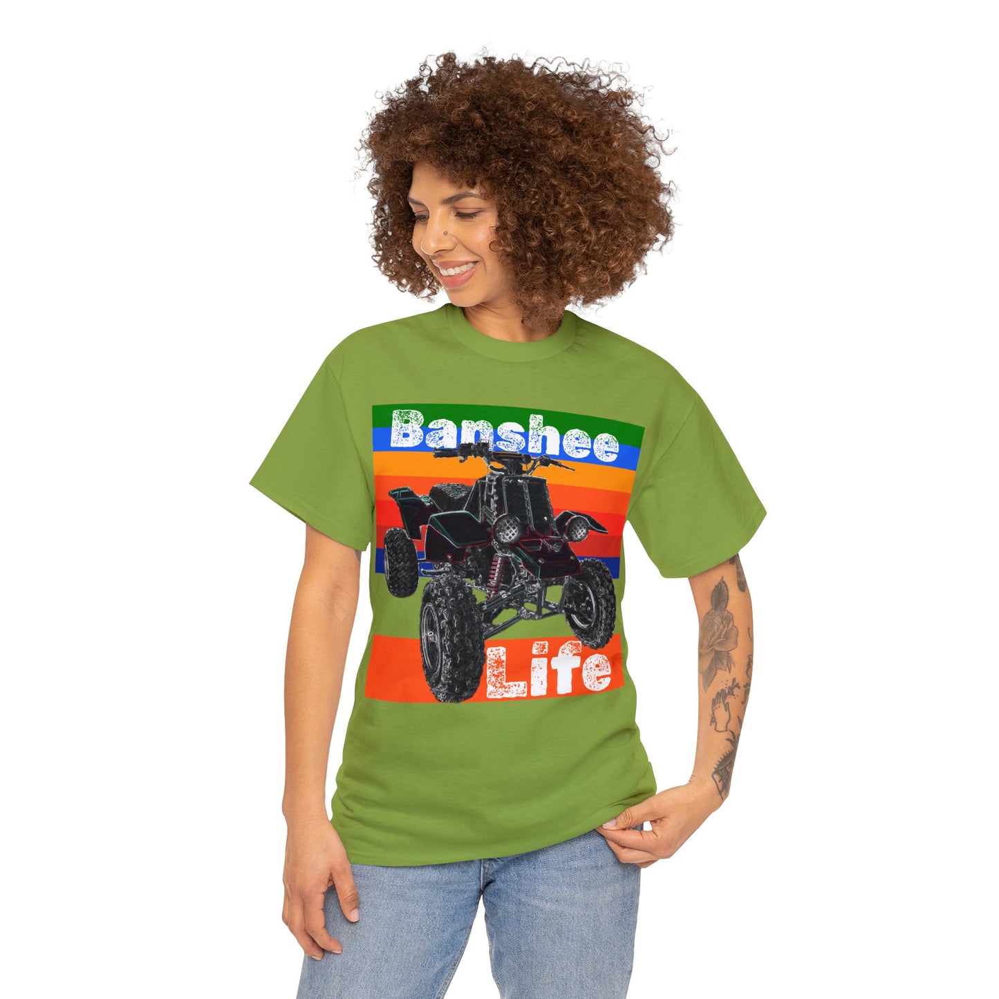 Banshee Quad ATV, Banshee Four Wheeler, Quad Bike Heavy Cotton Tee