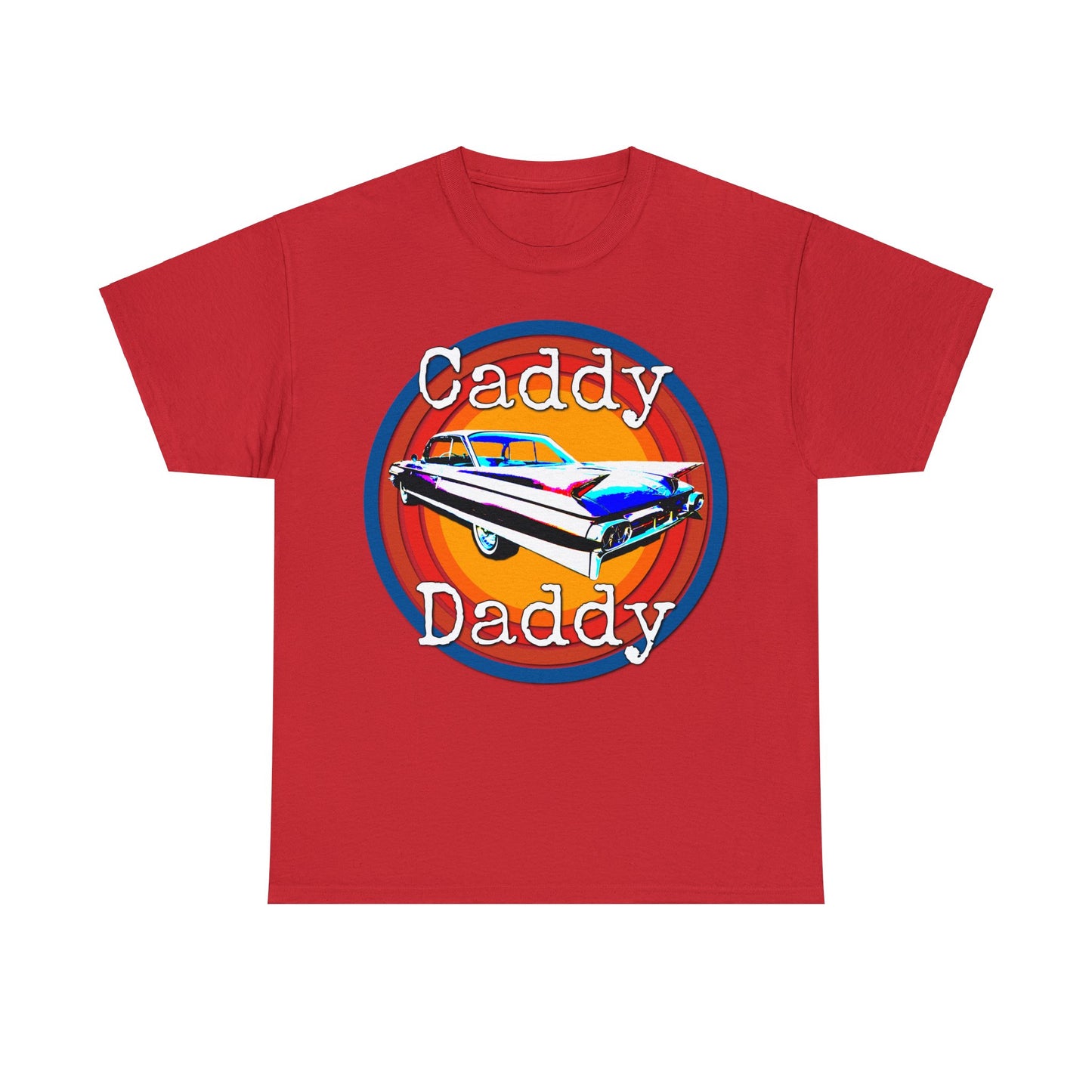 Cadillac, Vintage Car, Caddy Daddy, Retro DeVille Heavy Cotton Tee