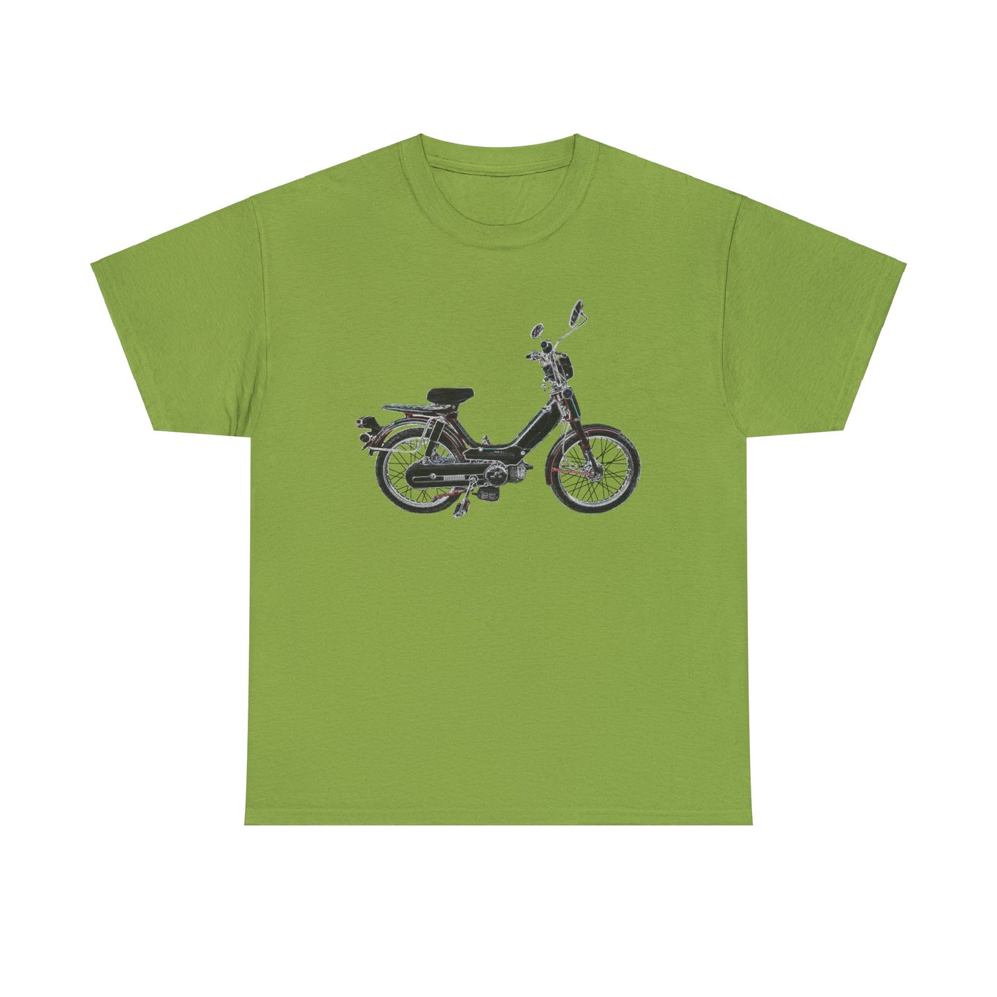 Vintage 1978 Pedal Moped Scooter Mini Bike Motorcycle Moped Heavy Cotton Tee