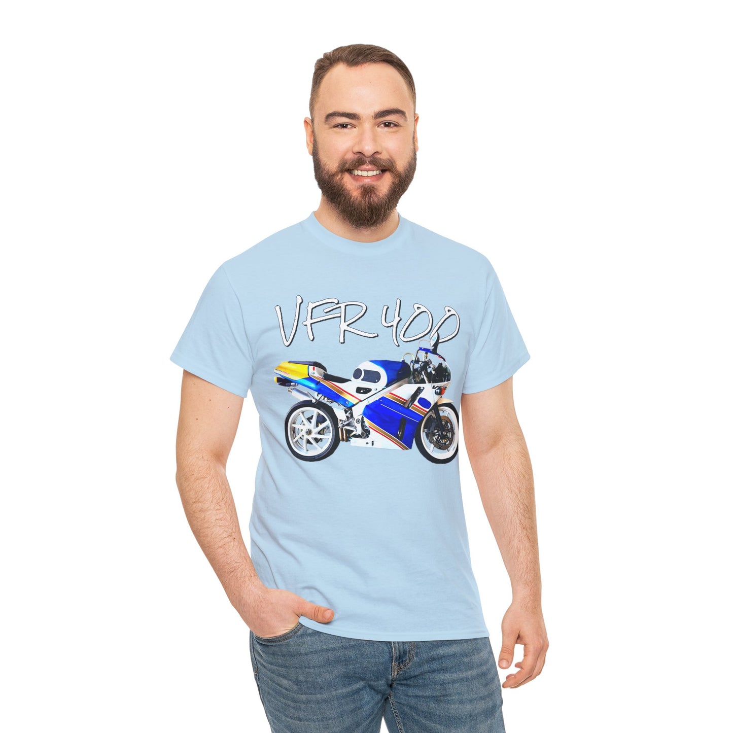 VFR 400 Motorcycle, Street Bike, Street Motorcycle, Sport Bike Heavy Cotton Tee