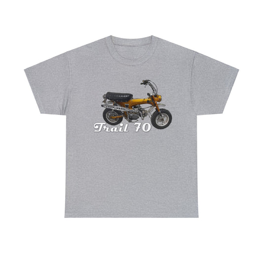 Trail 70 Mini BIke, Vintage Mini Bike, Retro Mini Bike Heavy Cotton Tee